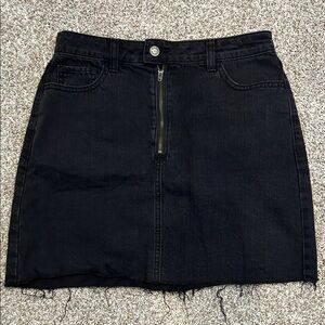 Hollister Black Denim Mini Skirt